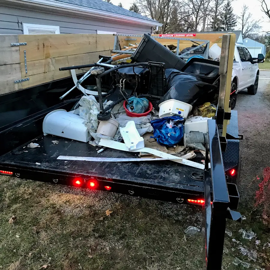 Roll-off dumpster delivered to a residential driveway in Wallkill